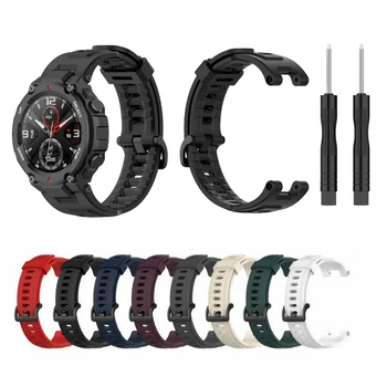 

Silicone Wristband Strap for Amazfit T-Rex Smart Watch Bracelet Strap Replacement for Amazfit T-Rex Sport Watch Accessories