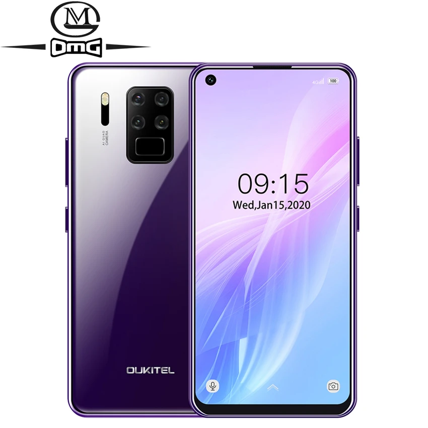 

OUKITEL C18 Pro 6.55" Mobile Phones Android 9.0 4 Rear Cameras Octa Core 4G Smartphone 4GB + 64GB fast charging cell phone