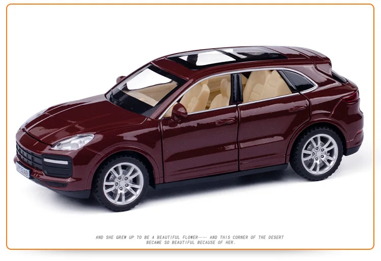 1:32 модель автомобиля Cayenne из сплава высокого качества, звук и светильник, 6 дверная металлическая игрушка для детей, подарки