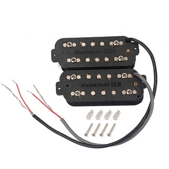 

2pcs Pickup Bridge Neck Alnico 5 Dual Coils Rosewood 7-String Pickup Bridge Neck Guitar Replacement Humbucker for Instrument
