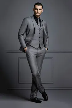

Men's Slim Fit Suit Formal Business Suits For Men Groom Notch Lapel Blazer Sets 3 Piece Jacket Vest Pants Formal Wedding Tuxedo