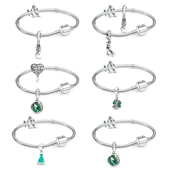 

Buipoey Charm Ariel Mermaid Beaded Bracelet DIY Bangle For Women Couples Lover Original Jewelry Gift Factory Direct Jewelry