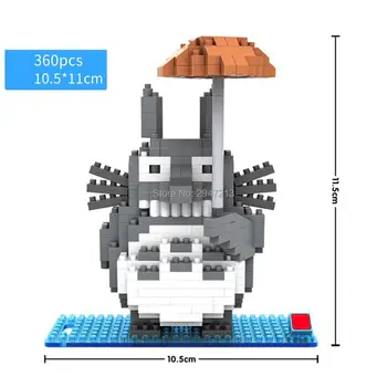 

hot Lepining creators classic Japan Anime Miyazak cartoon Totoro figures mini micro diamond building blocks bricks toys for gift