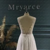 Mryarce Exquisite Lace Sleeves V Neck Chiffon A Line Wedding Dress Open Back Bridal Gowns 2