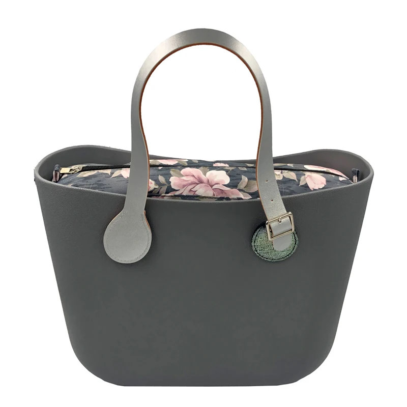 O bag Стиль obag классический размер Водонепроницаемый EVA корпус женская сумка резиновая силиконовая сумка женские сумки-мессенджеры дамские ручные сумки - Цвет: Grey 2