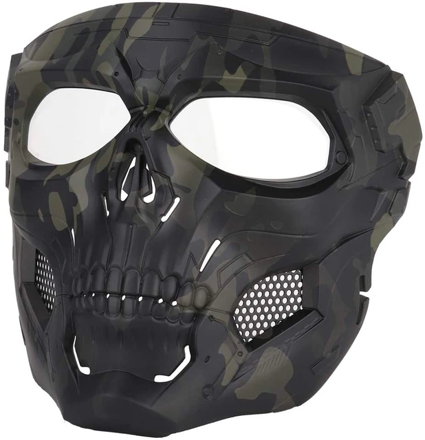 Máscara Airsoft, máscaras de cara completa, esqueleto de calavera con  gafas, resistentes a impactos, suministros para fanáticos del ejército,  máscaras tácticas - AliExpress