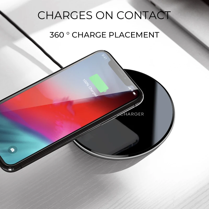 amzish 15W Fast QI Charger Wireless For iPhone 8 Plus X XR XS 11Pro Max Fast Wireless Charger Charging Pad for samsung S12 plus