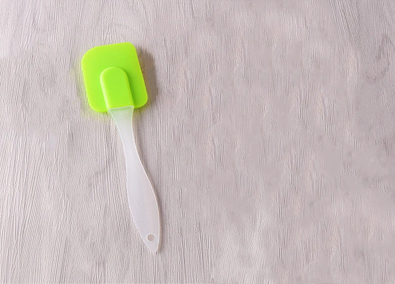 1 шт силиконовый скребок для торта многофункциональная лопатка-скребок посуда для приготовления пищи для выпечки высокотемпературные щетки для кухни - Цвет: Зеленый