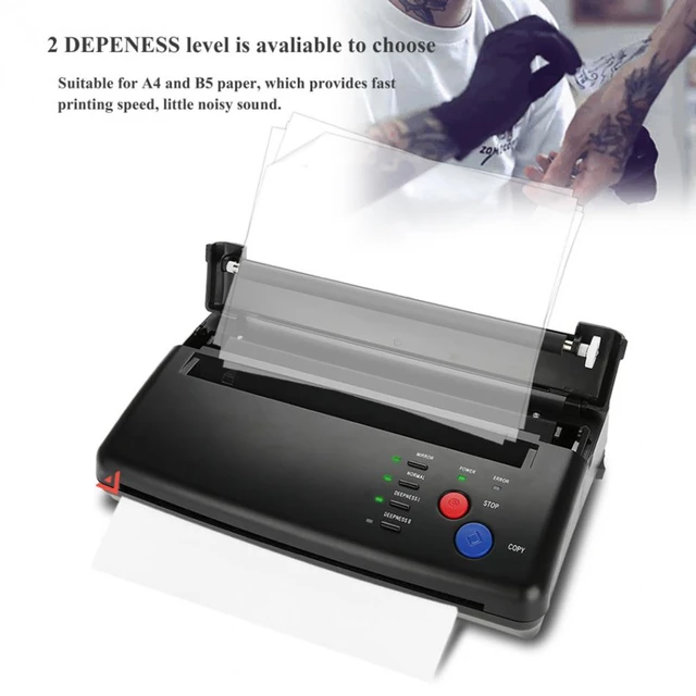 Tattoo Transfer Machine Printer Drawing Thermal Stencil Maker Copier for  Tattoo Transfer Paper Supply Permanet Lighter