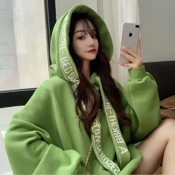 

Bts Plus size XXL Sweatshirts Women GREEN Hoodies Ladies Long Sleeve Casual Hooded Pullover Clothes Sweatshirt