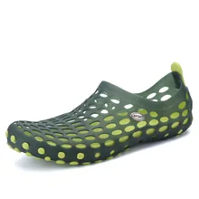 Летние мужские сандалии; Легкие пляжные сандалии унисекс; водонепроницаемая обувь без застежки; Мужская Уличная обувь с отверстиями; дышащие мужские шлепанцы для сада