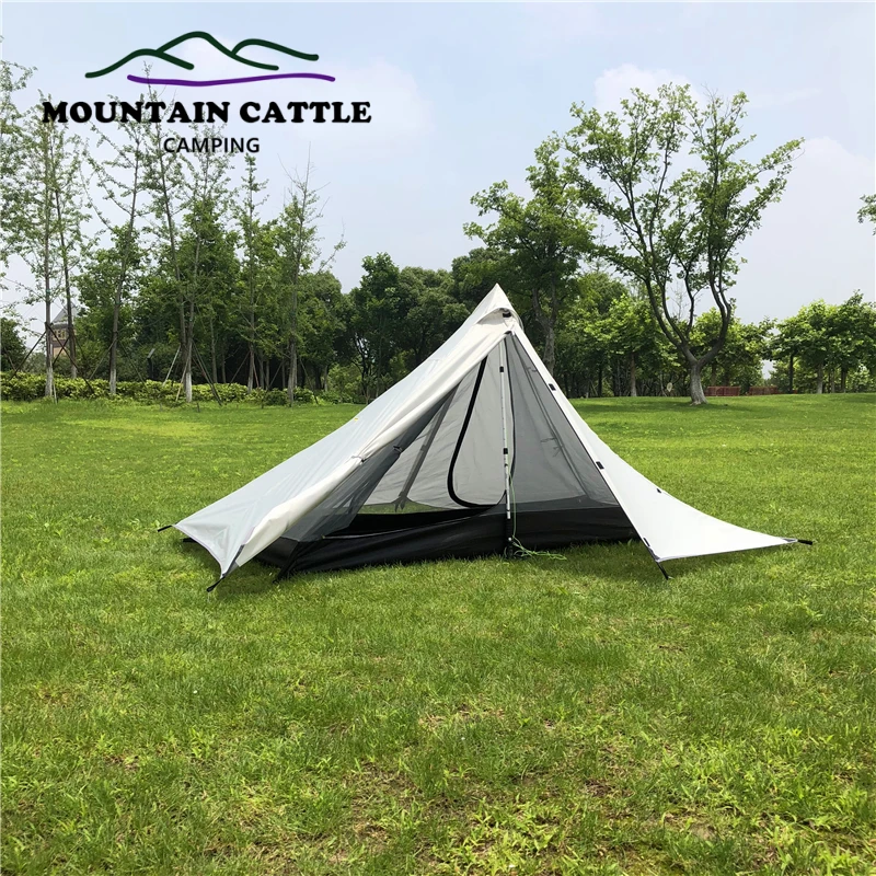 Single Person Ultralight Rodless Pyramid Tent Waterproof 4 Season Camping Hiking Travel Tent Outdoor Awnings Sun Shlelter