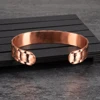 Vinterly Magnetic Pure Copper Bracelet Men Benefits Energy Adjustable Open Cuff Bangles Male Vintage 15mm Wide Jewelry Resizable 4