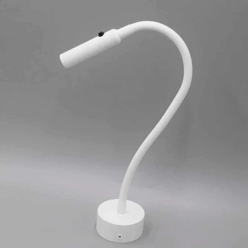 Modern LED Reading Wall Lamp 1W/3W Flexible Hose Bedside Wall Mounted Sconce Bedroom Study Book Wall Light With Switch AC85-265V art deco wall lights