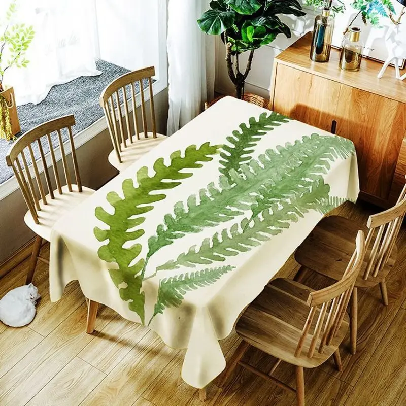 Monstera скатерть Водонепроницаемая декоративная моющаяся прямоугольная скатерть Oilproof домашняя скатерть s кухонная скатерть кухня