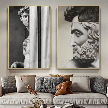 

Nordic David Sculpture Canvas Art Posters And Prints Modern Statue of David Wall Art Pictures Canvas Paintings On The Wall Decor