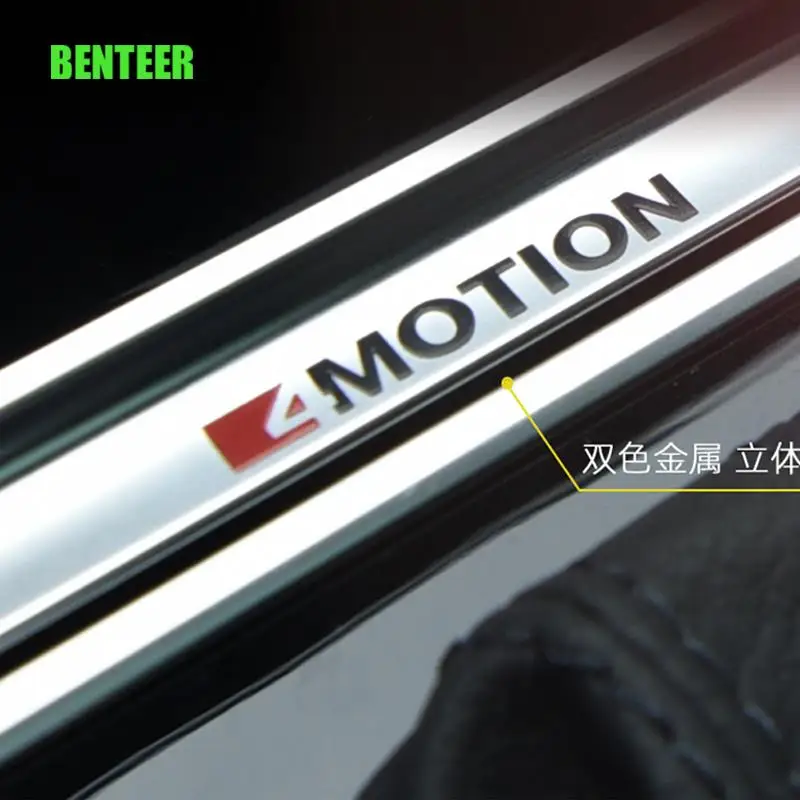 2Pcs-4Motion-Stainless-Steel-Car-Sticker-For-Volkswagen-GolfR-Touareg ...