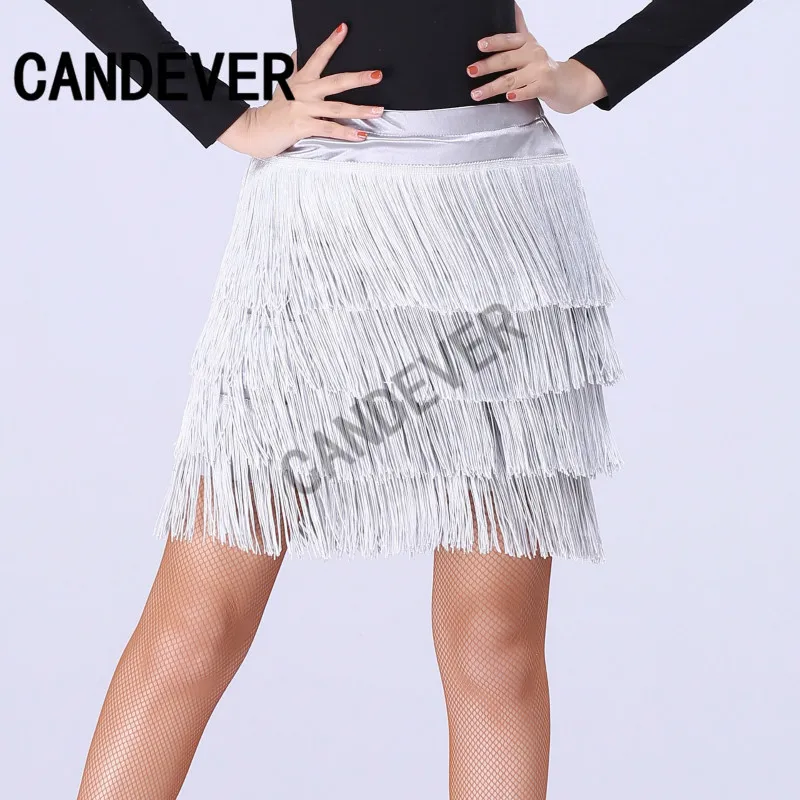 Latin Dance Skirt Adult Female Tassel Skirt Irregular Latin Dance Dress Women's Competition/Practice Costumes dance dress dance skirt