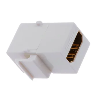 

Zihan 10pcs/bag HDMI 1.4 Snap-in Female to Female F/F Keystone Jack Coupler Adapter for Wall Plate White