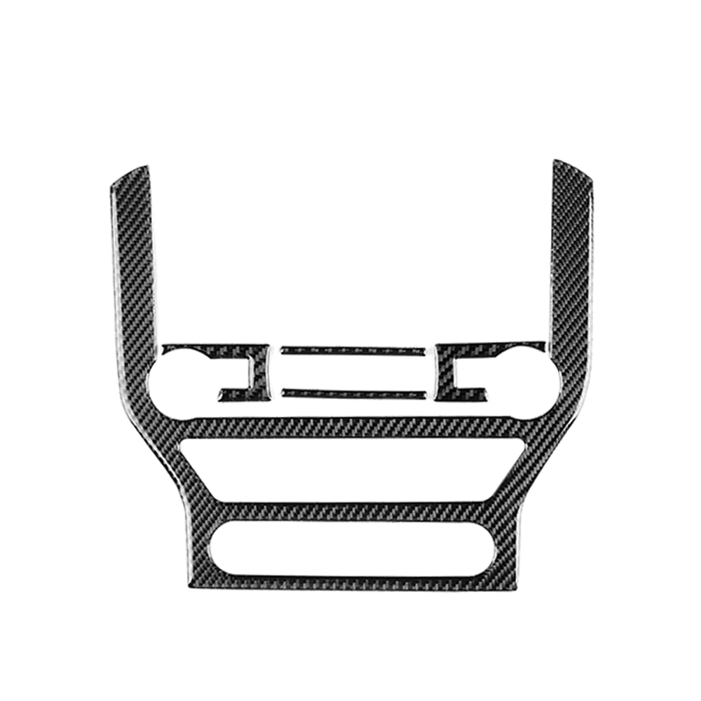 

1 pc Real Carbon Fiber car Center Console Cover Trim high quality black auto interior Console Cover For Ford Mustang 2015-2019
