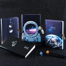 Newest Hot Notebook Gift Box with Lock Universe Children's Notepad Diary A5 Student Notepad Anti-pressure Books Livros Kawaii