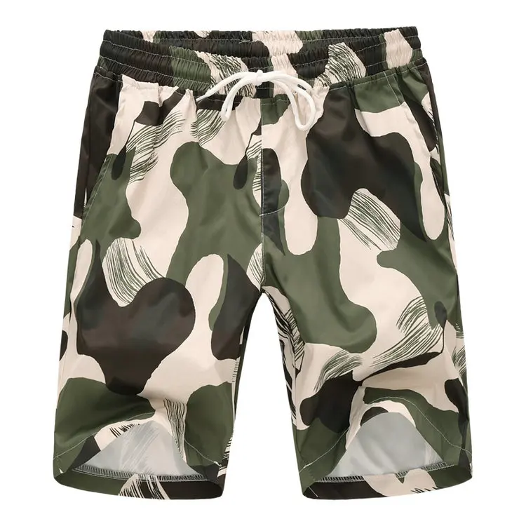 Красивые Летние повседневные шорты, мужские шорты Карго с принтом, высокое качество, мужские военные камуфляжные короткие штаны, Pantalon, Homme, 5XL - Цвет: Army Green
