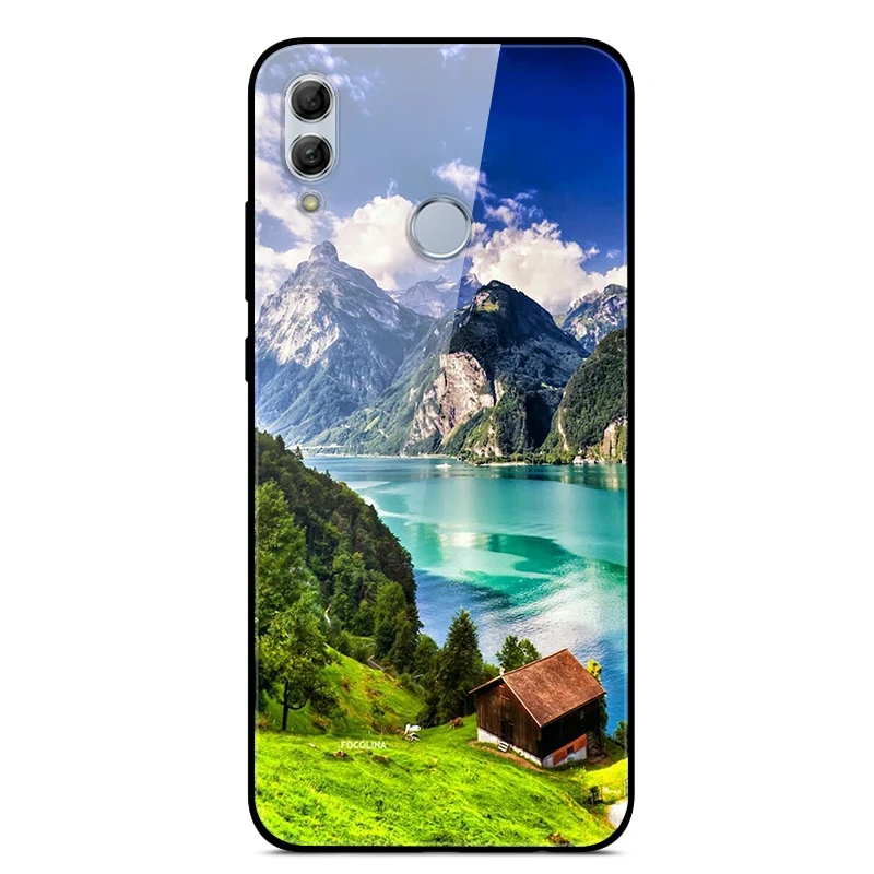 Чехол для Huawei Honor 10 Lite чехол с милым рисунком жесткий стеклянный накладка бампер