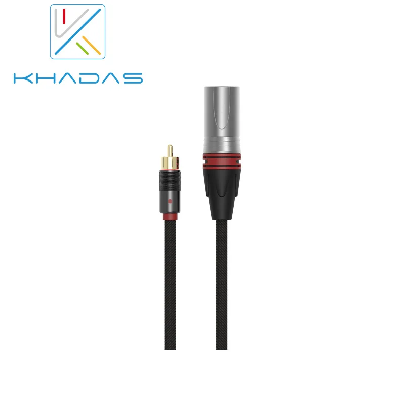 Khadas Bal-RCA to XLR-3 Male 1.0-Metre/0.2-Metre Design for