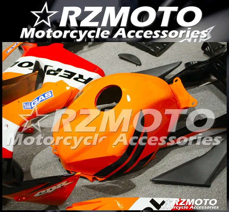 4 подарки ABS мотоцикл полный обтекатель комплект подходит для CBR600RR F5 2005 2006 05 06 cbr600 600RR тела набор оранжевый