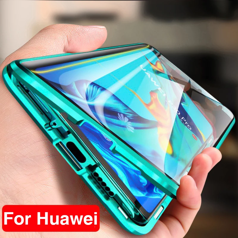 

Magnetic Phone Case For Huawei P30 Lite P30 Light P 30 Case 360 Flip Hard Front Back Magnet Cover For Hawei Honor 20 Pro 10 Lite