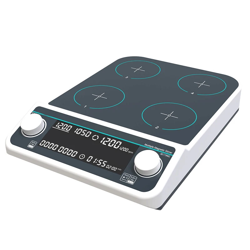 MMS4pro Multi-Position Magnetic Stirrer 1500rpm 4*500ml Electric Laboratory LCD Digital Display Mixer | Инструменты