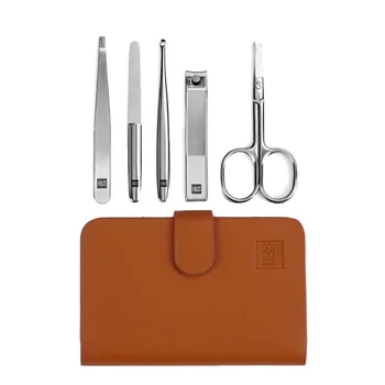 

5PCS/Set Stainless Steel Nail Clipper Pedicure Beauty Scissors Tweezer Curette Set Portable Travel Hygiene Kit Nail Art