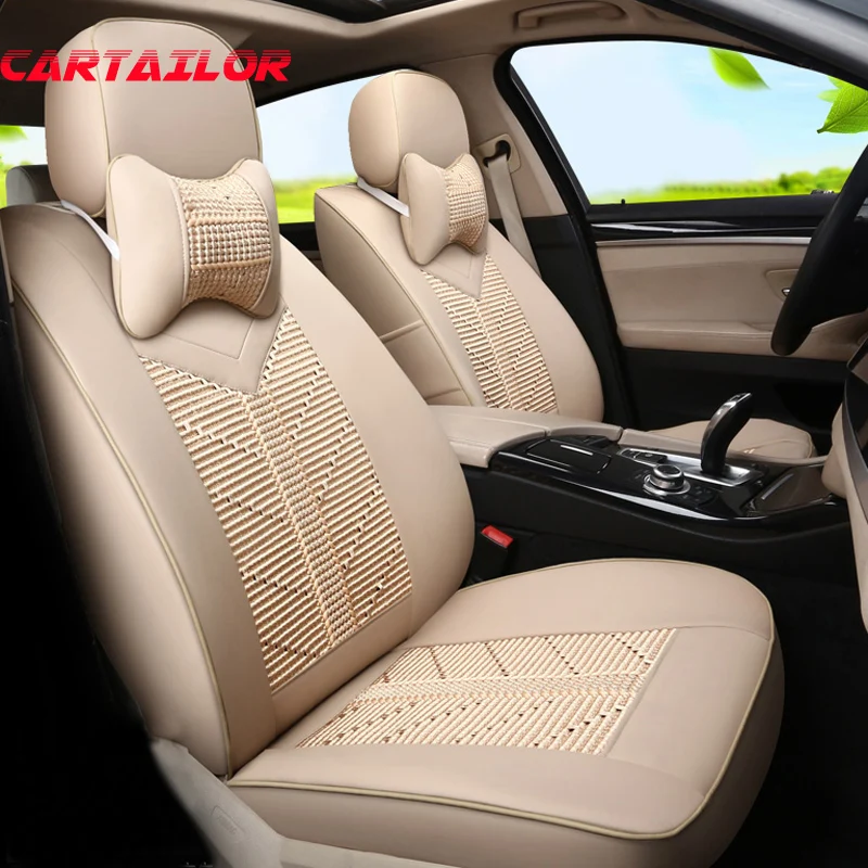 Cartailor Car Seat Cover Set For Toyota Corolla 2014 2016 2017 Leather Ice Silk Seats Covers Cars Seat Protection Car Styling Car Seat Cover Set Seat Cover Setcar Seat Cover Aliexpress