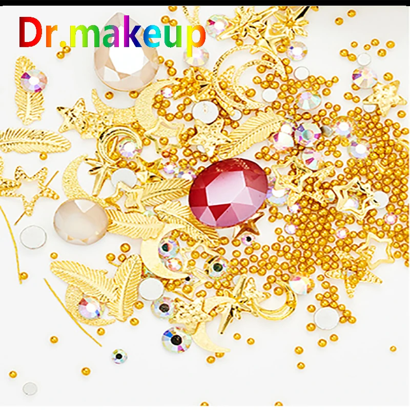

Dr.makeup High Brightness4 Colors/Style Mixed Size Rhinestones Nail Art Glue On Diamond Jewelry Wedding Dress Decoration DIY