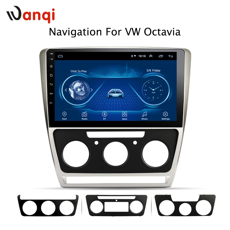 10 1 дюймовый android 8 для Skoda octavia 2007 2014 full touch автомобильный dvd Мультимедиа gps