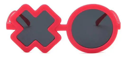 FOOSCK модные детские солнцезащитные очки для мальчиков и девочек милые Солнцезащитные очки детские очки Классические Брендовые очки для детей UV400 - Цвет линз: C3Red