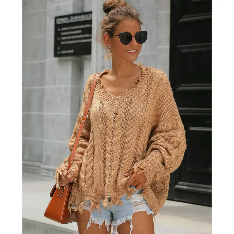 Meihuida осенний женский свободный пуловер однотонные свитеры с длинными рукавами вязаное пальто с кружевом вязаным крючком верхняя одежда