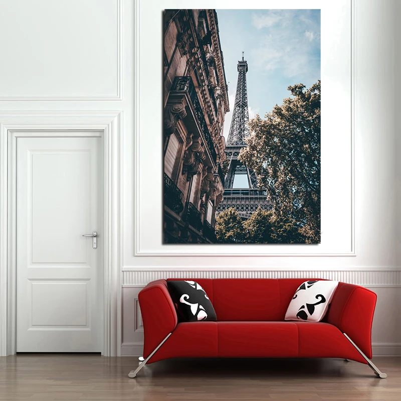

France Paris Tower Landscape Canvas Painting Print Bedroom Home Decor Modern Wall Art Oil Painting Poster Salon Pictures Artwork