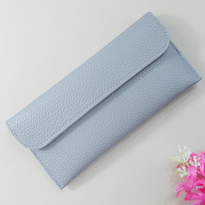 Women Wallet Women's Long Purses Wallets Metal Buckle Simple Girls Wallets Money Clips Pocket Card Holder Engraving Phone Clutch Bag