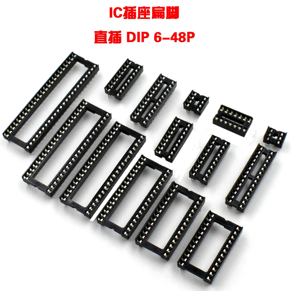 10 шт. IC гнездо чип база прямой разъем Dip 6 8 14 16 18 20 24 28 узкий корпус широкий