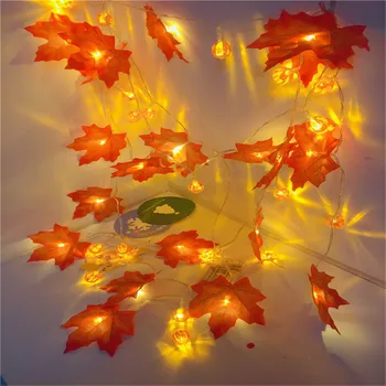 

LED Simulation Maple Leaf String Lights Decorative Lights Outdoor Lanterns Thanksgiving Holiday Battery Wedding Christmas