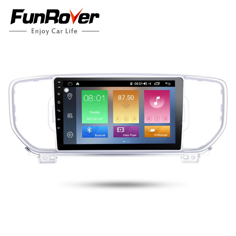 Funrover 2.5D ips для KIA Sportage 4- KX5 2din android 9,0 автомобильный Радио мультимедийный плеер gps навигация 4G 64G без dvd DSP