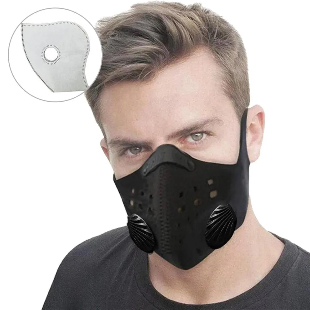 

Sport Face Mouth Mask with Filter Activated Carbon PM 2.5 Anti-Pollution N95 Running Training MTB Bike Cycling Mask
