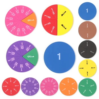 

Student Teaching Tools Addition And Subtraction Instrument 51 Pcs EVA Round Shaped Fractions Math Learning Tool Fraction Toy