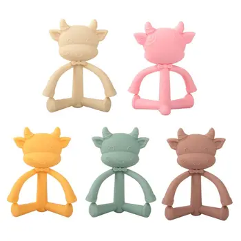 

BPA Free Silicone Teethers Food Grade Teething Necklace Baby Shower Gifts Cartoon Animals Teether