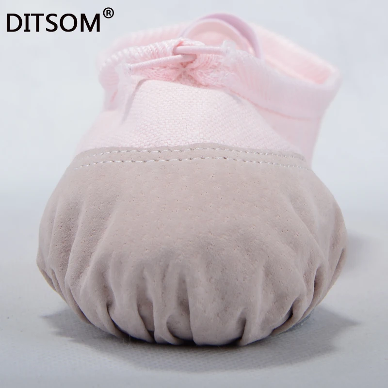 Canvas Ballet Dance Shoes For Women Kids Soft Leather Toe Ballet Slippers Yoga Fitness Shoes Gym Shoes Twist Dancing Shoes 22-44