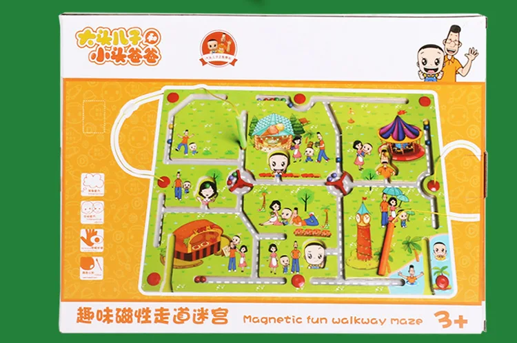 QZM магнитная ручка, с помощью лабиринта, рулонная игрушка, с надписью «Город», лабиринт для детей, родителей и детей, интерактивная игра