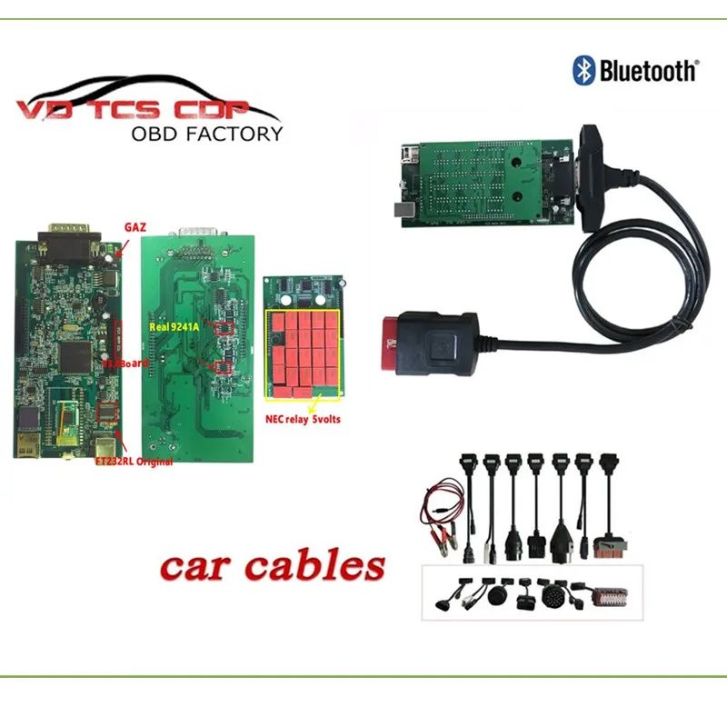 DHL VD TCS CDP для VD DS150E CDP Plus V3.0 печатная плата Bluetooth автомобильный Грузовик Автомобильный Кабель автоматический сканер сканирующие инструменты диагностический набор инструментов
