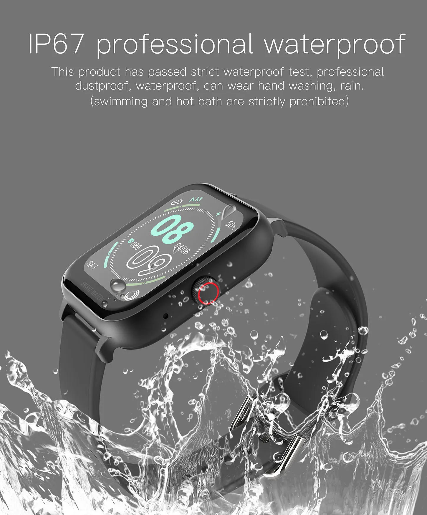 IP67 impermeable reloj inteligente de las mujeres de los hombres seguidor  de actividad/deporte cuerpo Medición de temperatura inteligente presión  arterial, oxígeno en sangre|Relojes inteligentes| - AliExpress