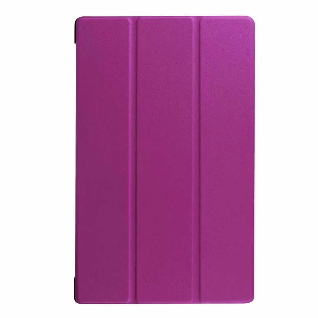 Умный чехол для Amazon New Fire HD 10 9 поколение из искусственной кожи чехол для планшета Kindle Fire HD 10 чехол 10 дюймов+ пленка+ стилус - Цвет: Фиолетовый